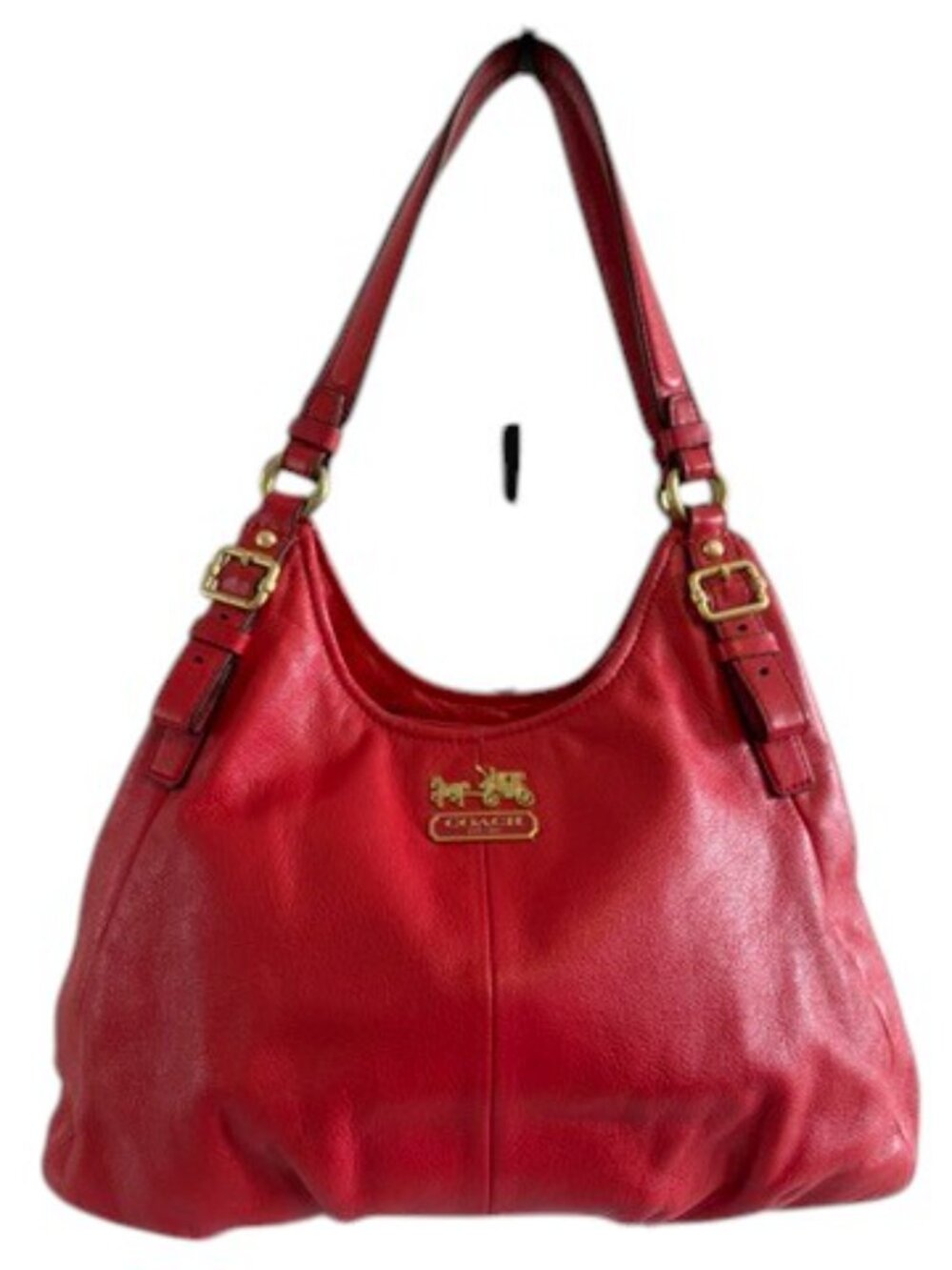 COACH Y2K Madison Maggie Red Leather Shoulder Bag - Picture 2 of 15